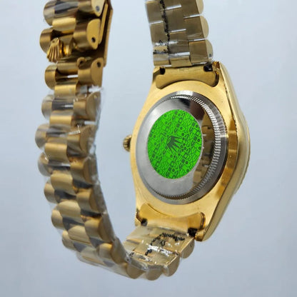 Rolex Luxury Gold Classic Dress Watch – Green Dial – Stainless Steel Bracelet – Men's Premium Watch