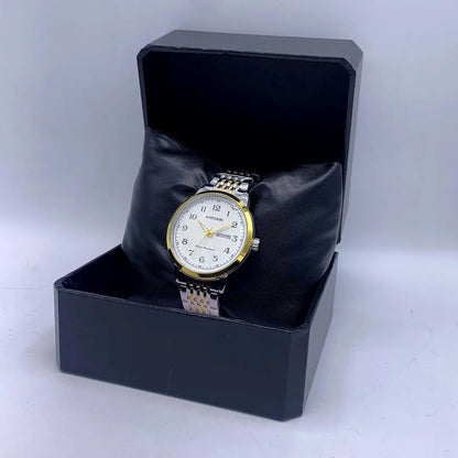 Jemsoun Classic Heritage: Two-Tone Luxury Watch (Automatic, Sapphire, Day-Date)