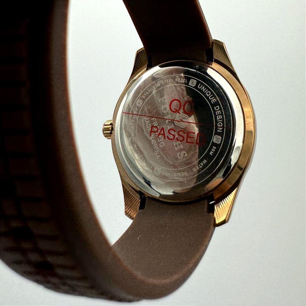 Forichs Luxury Sport Automatic-Style Men's Watch – Textured Dial with Day-Date & Premium Rubber Strap | Trendoraa Mart Elite Collection