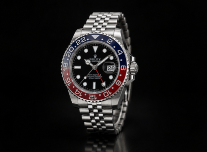 Rolex Luxury GMT Style Stainless Steel Automatic Watch