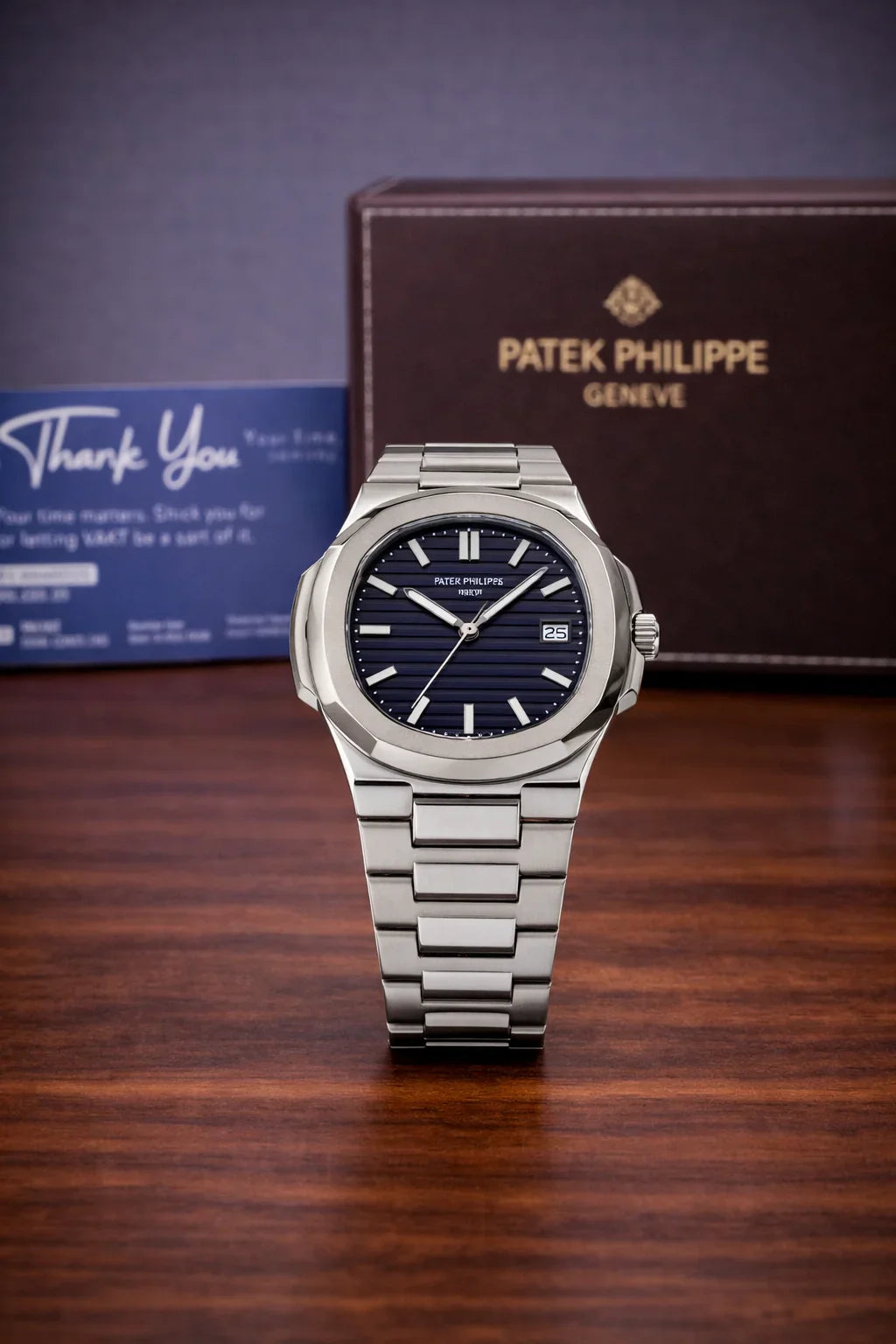 Patek Philippe Nautilus Two-Tone Automatic Men's Watch – Textured Black Dial (Ref: 5711 Style) | Trendoraa Mart Luxury Collection