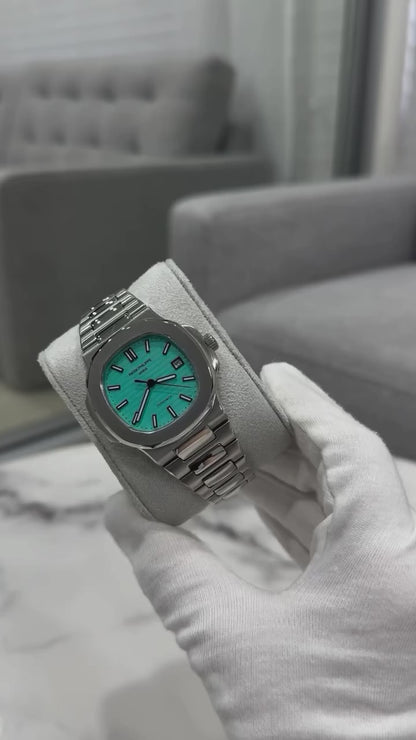 Patek Philippe Nautilus Two-Tone Automatic Men's Watch – Textured Black Dial (Ref: 5711 Style) | Trendoraa Mart Luxury Collection